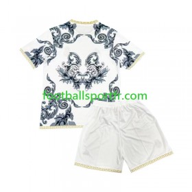 Tenue Real Madrid Versace Edition Enfant Domicile Blanc 2024-2025 Maillot de Foot